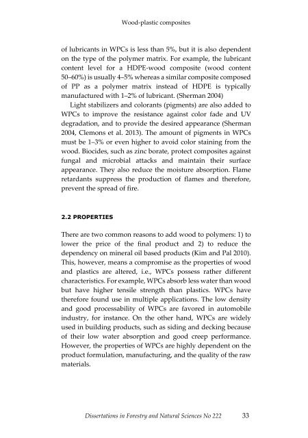 Dissertations in Forestry and Natural Sciences