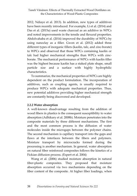 Dissertations in Forestry and Natural Sciences