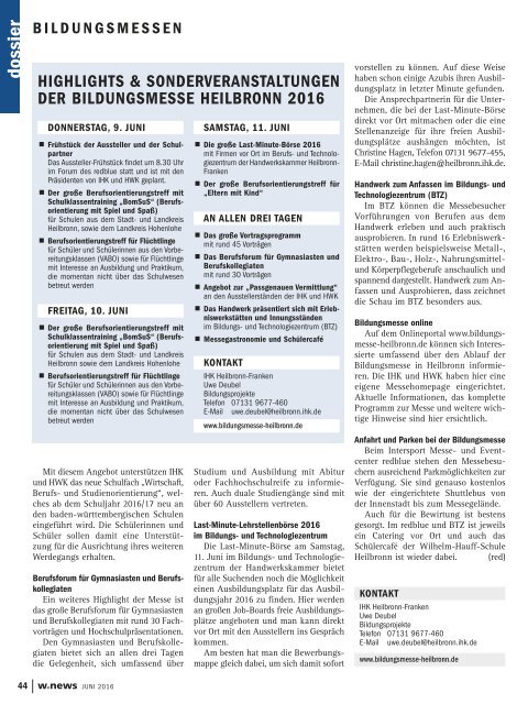 Holzwirtschaft | w.news 06.2016