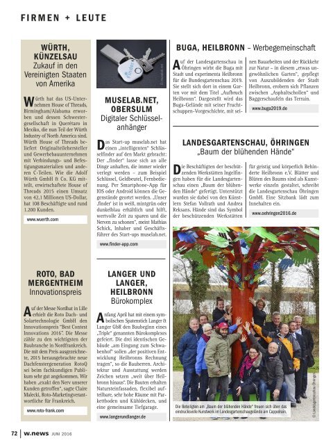 Holzwirtschaft | w.news 06.2016