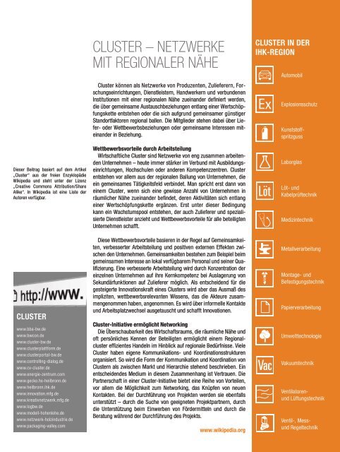 CLUSTER-REGION HEILBRONN-FRANKEN | B4B Themenmagazin 06.2016