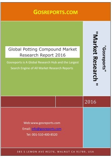 Global Potting Compound Market Research Report 2016