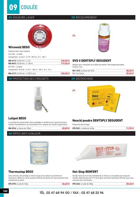 Catalogue de vente laboratoire