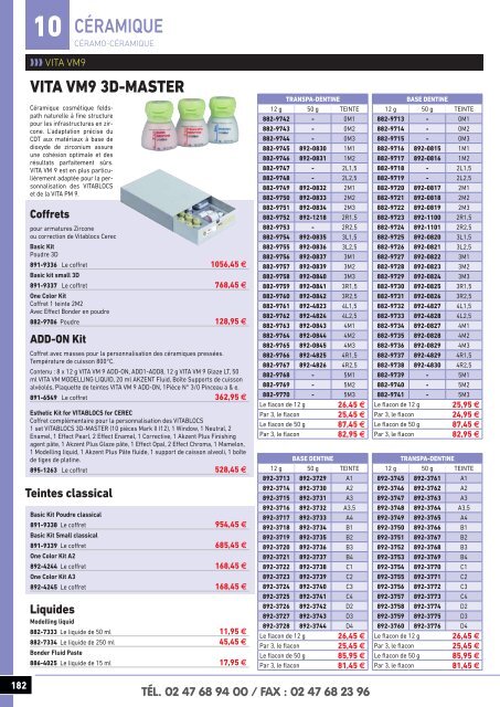 Catalogue de vente laboratoire