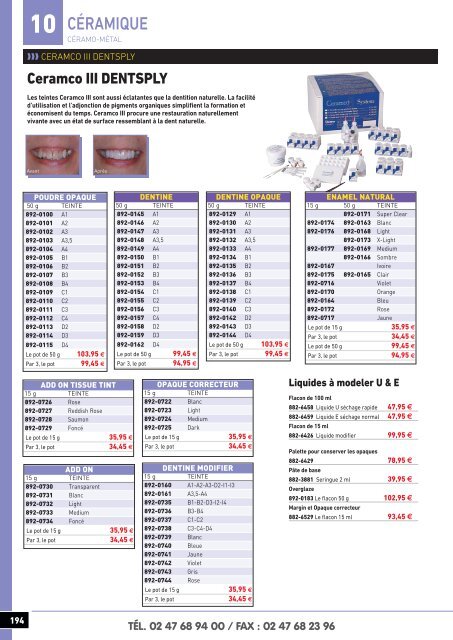 Catalogue de vente laboratoire