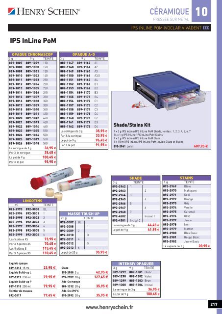 Catalogue de vente laboratoire