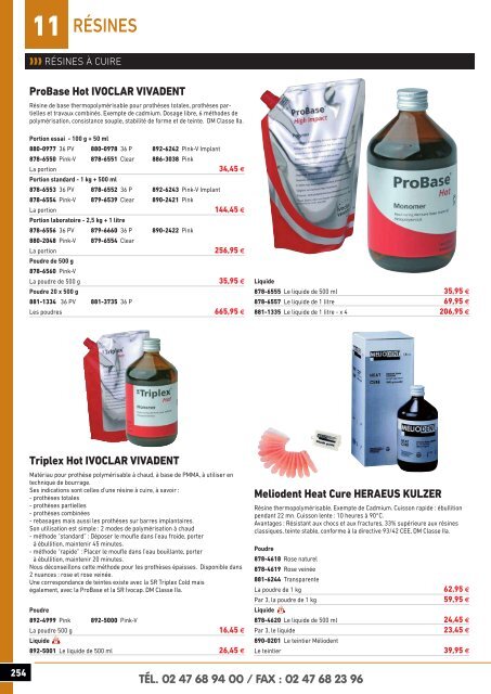 Catalogue de vente laboratoire