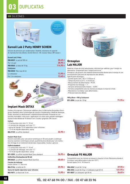 Catalogue de vente laboratoire