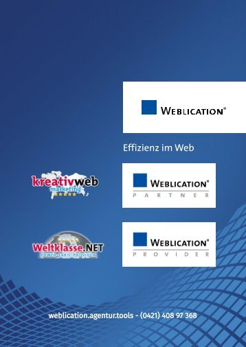Weblication Profi-CMS - kreativ web marketing - Ihr Weblication & Hosting Partner