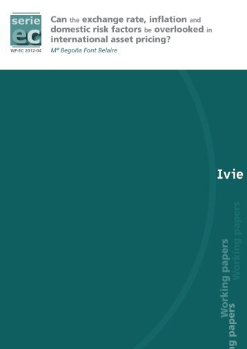 Can the exchange rate, inflation and domestic risk factors be - Ivie