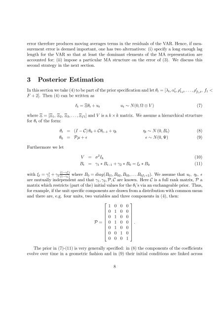 PANEL INDEX VAR MODELS: SPECIFICATION, ESTIMATION - Ivie