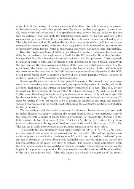 PANEL INDEX VAR MODELS: SPECIFICATION, ESTIMATION - Ivie