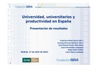 Universidad, universitarios y , y productividad en EspaÃ±a - Ivie