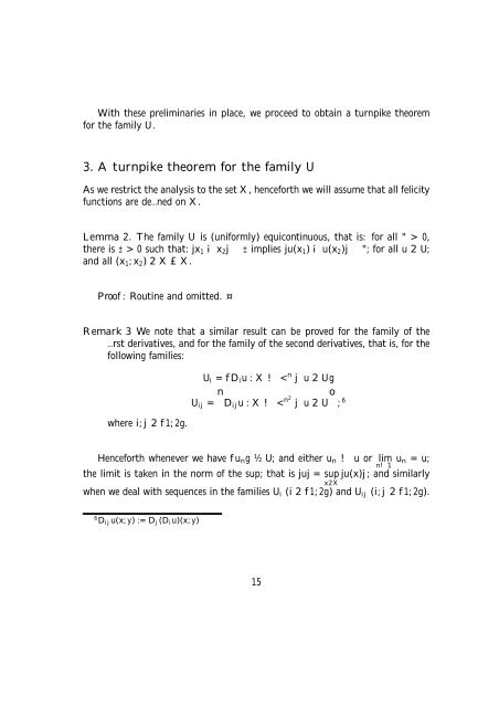 A TURNPIKE THEOREM FOR A FAMILY OF FUNCTIONS* - Ivie