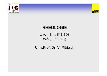 RHEOLOGIE