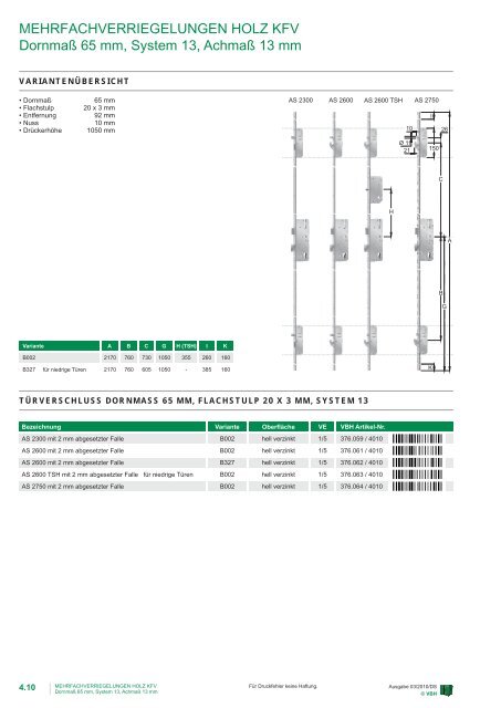 VBH Katalog Tür