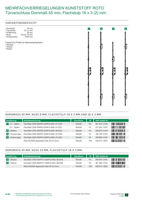 VBH Katalog Tür