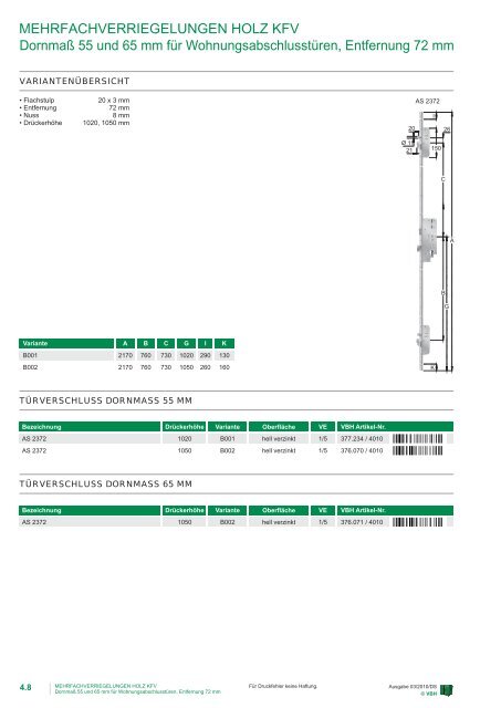 VBH Katalog Tür