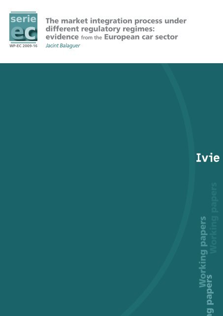 Examining goods market integration - Ivie