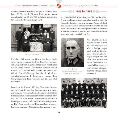 Chronik/Festschrift 120 Jahre Feuerwehr Loipersdorf