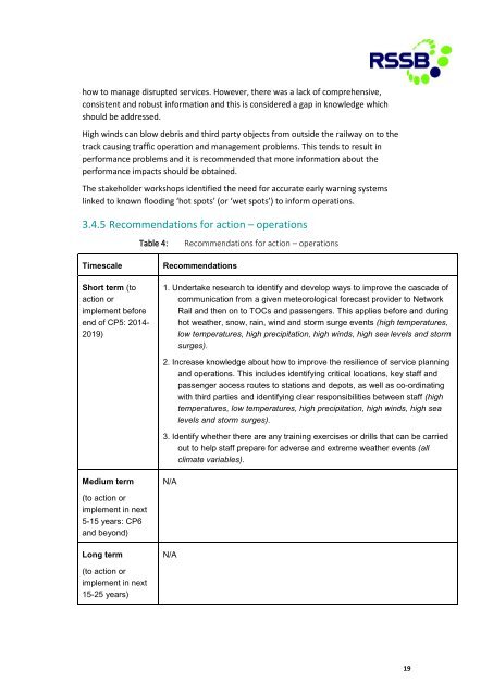 Tomorrow's Railway and Climate Change Adaptation Final Report