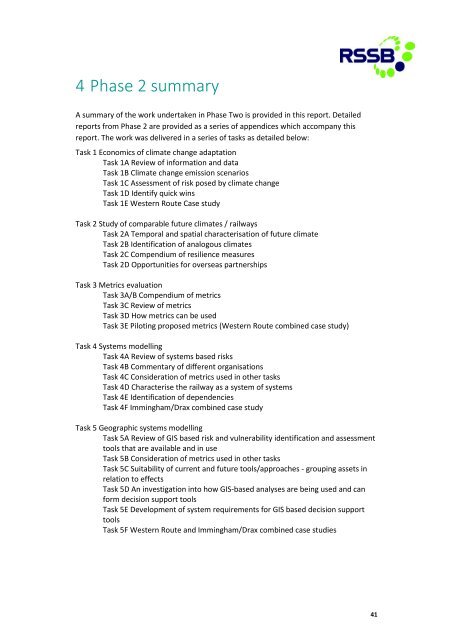 Tomorrow's Railway and Climate Change Adaptation Final Report