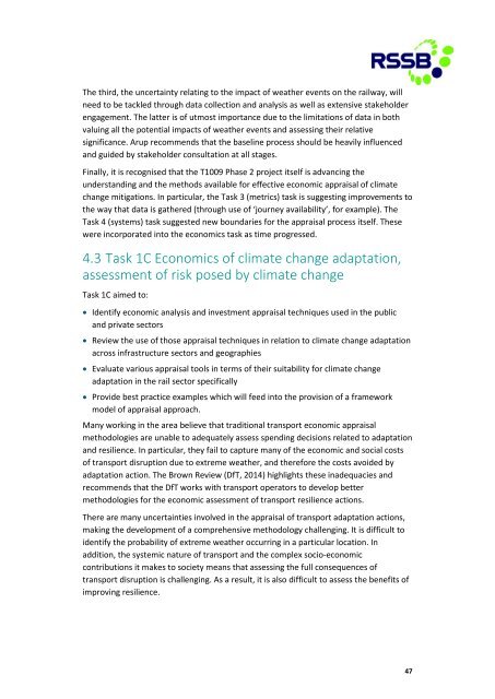 Tomorrow's Railway and Climate Change Adaptation Final Report