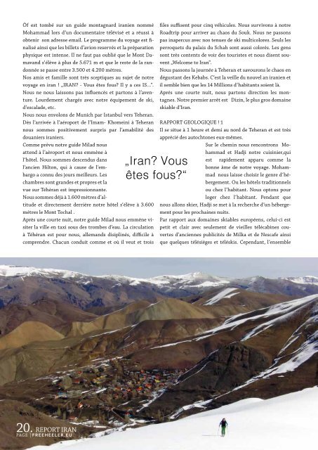 Freeheeler Telemark Magazin 2015/16 francaise