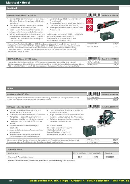 Metabo Katalog