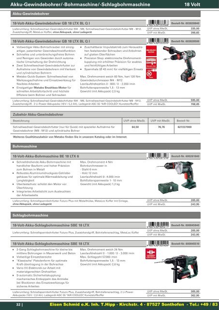 Metabo Katalog