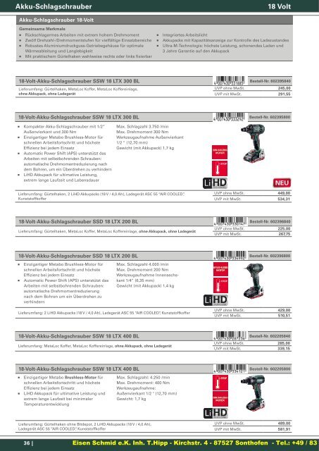 Metabo Katalog