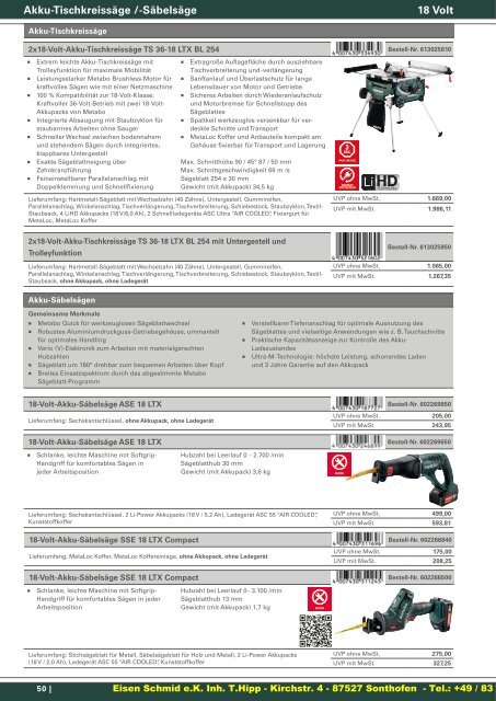 Metabo Katalog