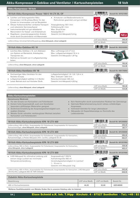 Metabo Katalog