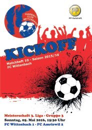 KICKOFF Matchheft Nr.10