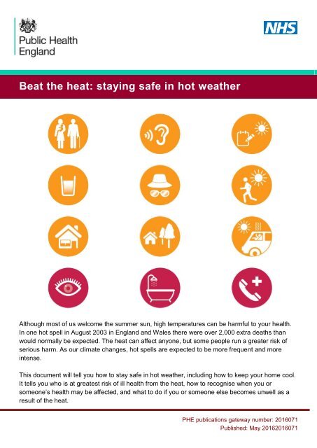 Beat the heat staying safe in hot weather