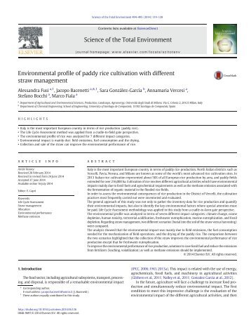 Fusi et al. - 2014 - Environmental profile of paddy rice cultivation wi