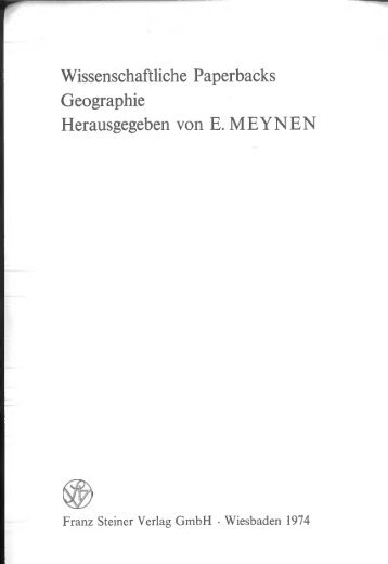 Hempel - 1974 - Pflanzengeographie