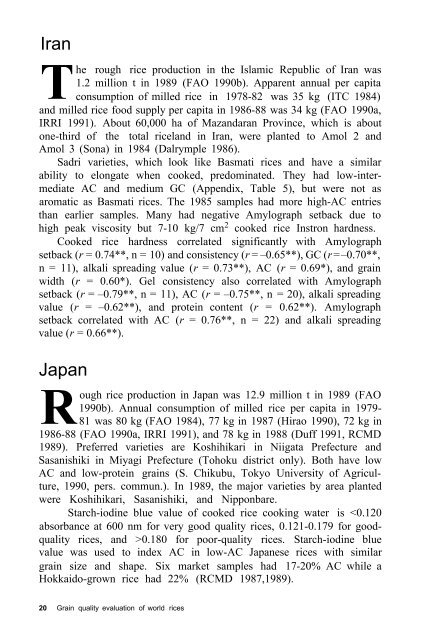 Juliano et al. - 1993 - Grain Quality Evaluation of World Rices