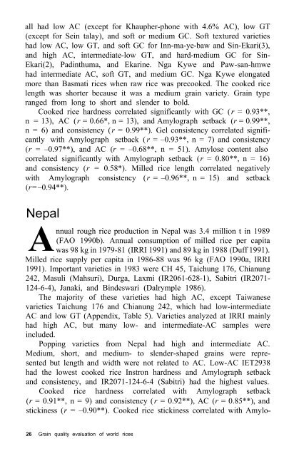 Juliano et al. - 1993 - Grain Quality Evaluation of World Rices