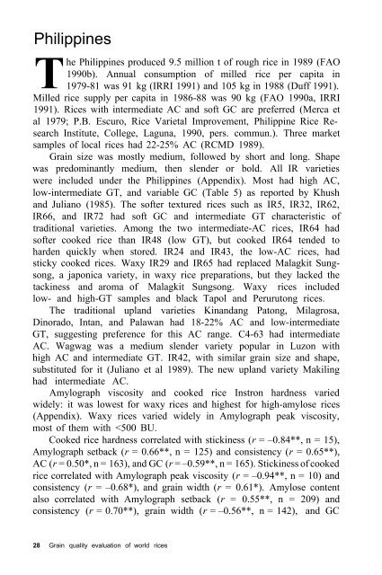 Juliano et al. - 1993 - Grain Quality Evaluation of World Rices