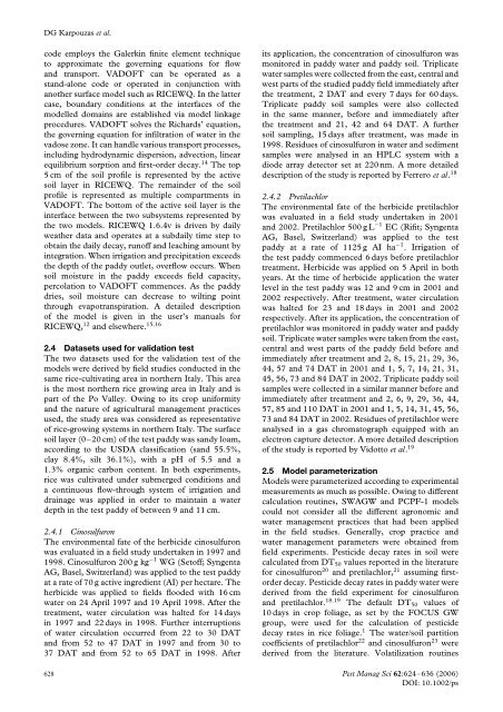 Karpouzas et al. - 2006 - Pesticide exposure assessment in rice paddies in E