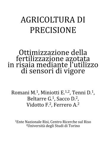 Romani et al. - 2015 - Agricoltura di precisione. Ottimizzazione della fe