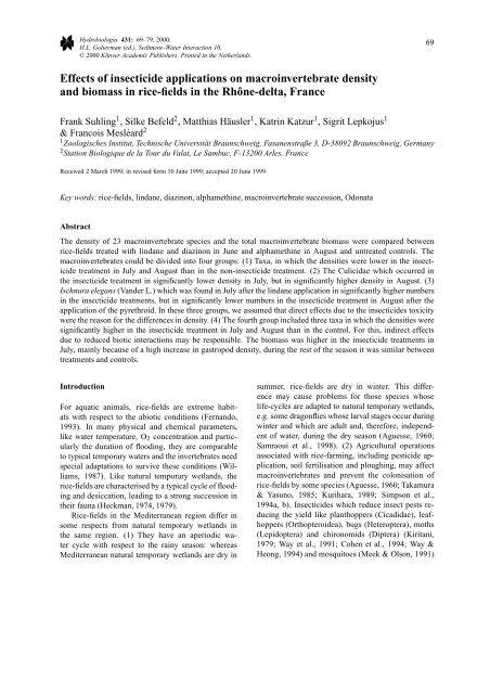 Suhling et al. - 2000 - Effects of insecticide applications on macroinvert