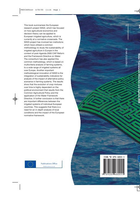 Sustainability of European Irrigated Agriculture under Water Framework Directive and Agenda 2000