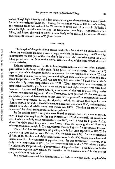 Yoshida und Hara - 1977 - Effects of air temperature and light on grain fill