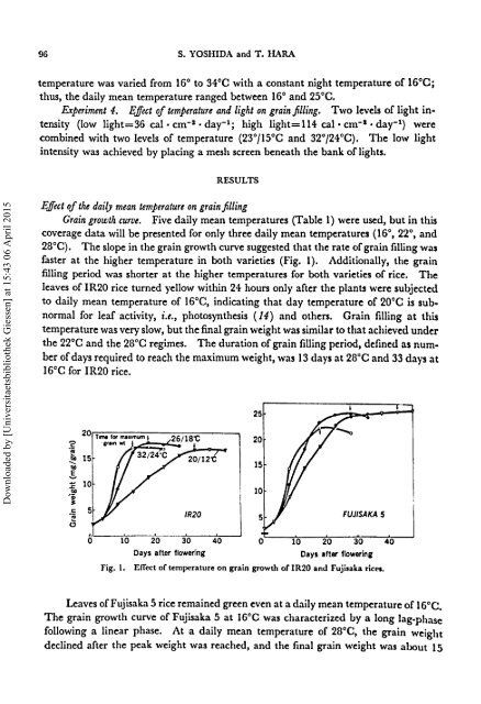 Yoshida und Hara - 1977 - Effects of air temperature and light on grain fill