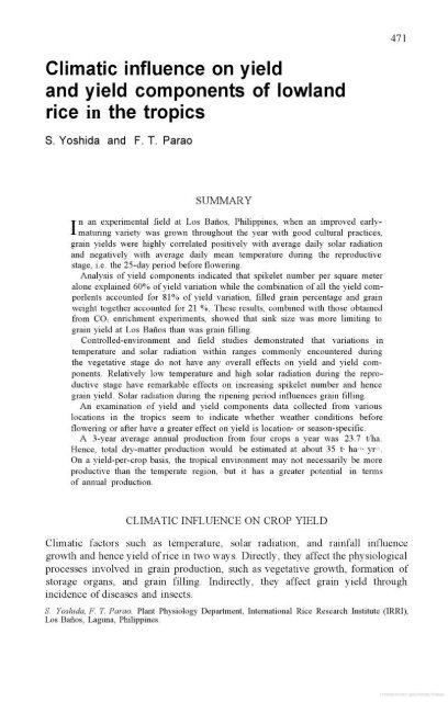 Vergara - 1976 - Physiological and morphological adaptability of ri