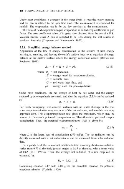 Yoshida - 1981 - Fundamentals of Rice Crop Science