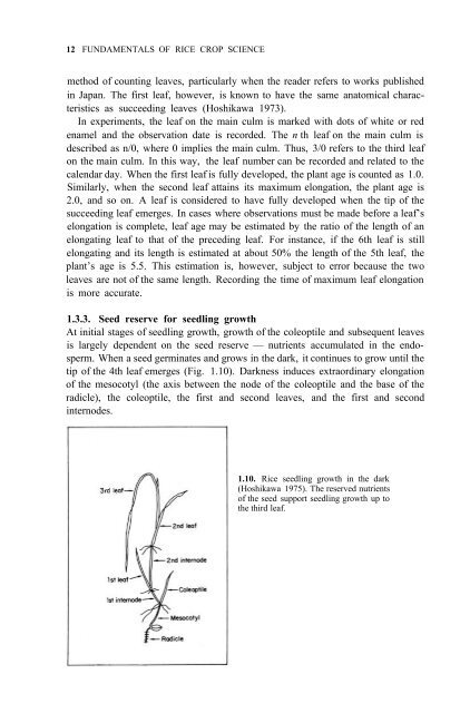 Yoshida - 1981 - Fundamentals of Rice Crop Science