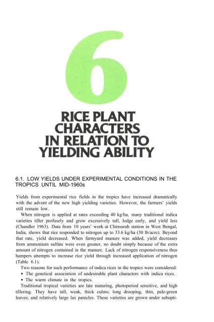Yoshida - 1981 - Fundamentals of Rice Crop Science